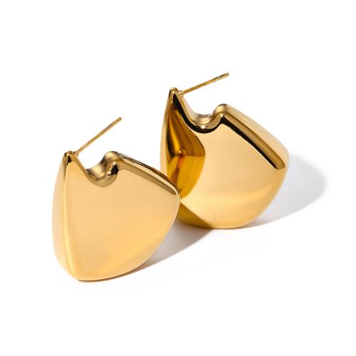 Edelstahl Ohrringe, 304 Edelstahl, 18K vergoldet, Modeschmuck & für Frau, goldfarben, 34.80x29.30mm, verkauft von Paar