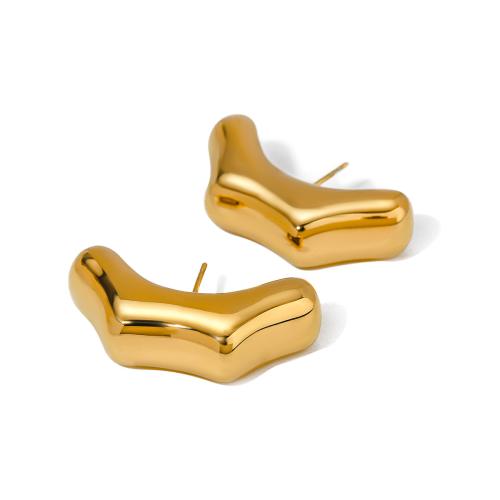 Edelstahl Ohrringe, 304 Edelstahl, 18K vergoldet, Modeschmuck & für Frau, goldfarben, 33.30x9.30mm, verkauft von Paar