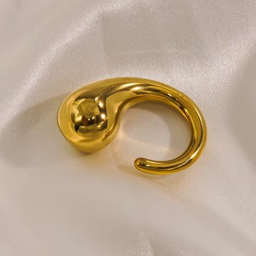 خاتم إصبع الفولاذ المقاوم للصدأ, 304 الفولاذ المقاوم للصدأ, دمعة, تعديل & مجوهرات الموضة & للمرأة, ذهبي, تباع بواسطة PC