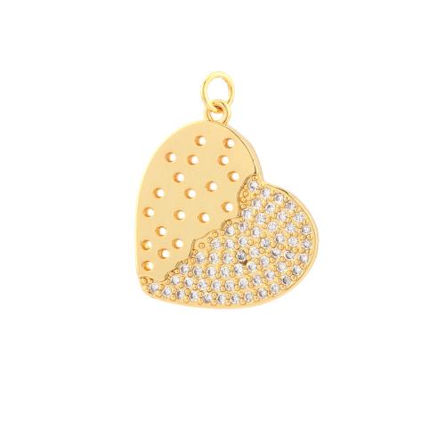 Cubic Zirconia Micro Pave Brass Pendant, gold color plated, DIY & different size for choice & micro pave cubic zirconia, more colors for choice, nickel, lead & cadmium free, Sold By PC