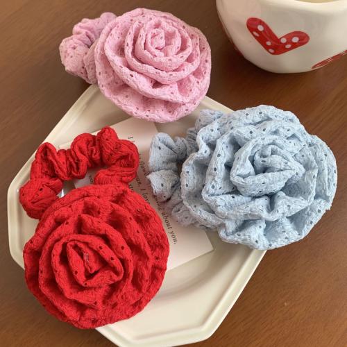 Hair Scrunchies Cloth Flower handmade for woman Sold By PC