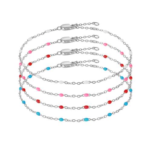 925 Sterling Silver Bangle Bracelet, plated, for woman & enamel, more colors for choice, Sold By PC