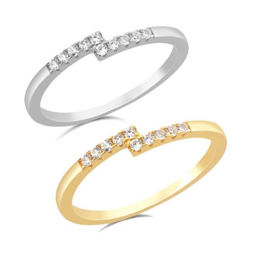 Cubic Zirconia Micro Pave 925 Sterling Silver Rings plated & micro pave cubic zirconia & for woman Sold By PC