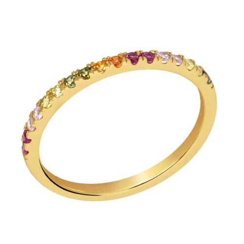 Cubic Zirconia Micro Pave Brass Ring plated & micro pave cubic zirconia & for woman Sold By PC