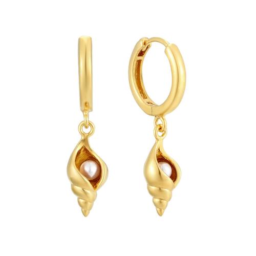 Brass Leverback Earring with Plastic Pearl & 925 Sterling Silver plated for woman Inner diameter 9mm Sold By Pair