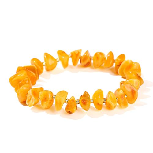 cire d'abeille bracelet, pepite, fait à la main, bijoux de mode & unisexe, beads length  10-15mm, Longueur:Environ 7-9 pouce, Vendu par PC