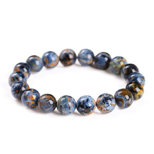 Pietersite Bracelet, Round, handmade, Unisex & different size for choice, more colors for choice, Length:Approx 7-9 Inch, Sold By PC