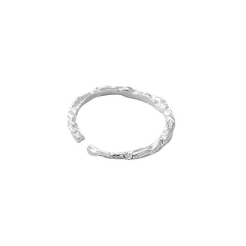 925 Sterling Silver Cuff Finger Ring, Korean style & for woman, US Ring Size:6.5-8.5, Sold By PC