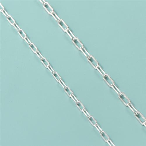 925 Sterling Silver Chains, Unisex & different size for choice, silver color, Sold By PC