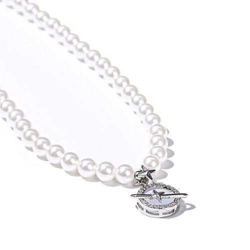 Glasperlen Halskette, mit Messing & 304 Edelstahl, mit Verlängerungskettchen von 2inch, handgemacht, Kugelkette & für Frau, Länge:ca. 15.7 ZollInch, verkauft von PC