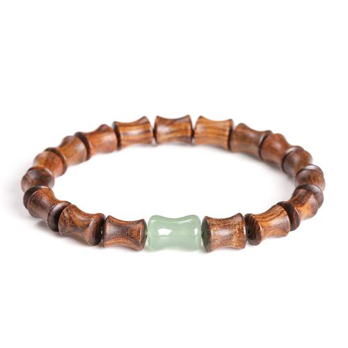 pierre gemme bracelet, bambou, fait à la main, différents matériaux pour le choix & unisexe, Longueur:Environ 7-9 pouce, Vendu par PC