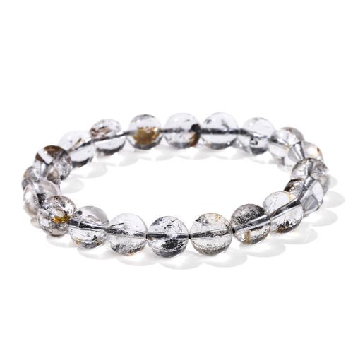 Herkimer Diamond Bracelet, Round, handmade, Unisex & different size for choice, more colors for choice, Length:Approx 7-9 Inch, Sold By PC