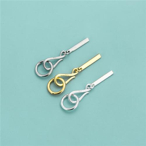 925 Sterling Silver Clasp, DIY, more colors for choice, 11x40.60mm, Sold By PC