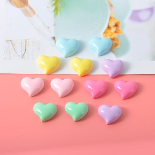 Mobile Phone DIY Decoration, Resin, Heart, enamel, more colors for choice, 100PCs/Bag, Sold By Bag