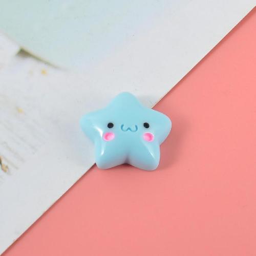 Mobile Phone DIY Decoration, Resin, Star, enamel, more colors for choice, 100PCs/Bag, Sold By Bag
