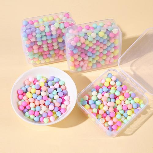 Mobile Phone DIY Decoration, Plastic, Round, injection moulding, multi-colored, 6mm, Approx 320PCs/Box, Sold By Box