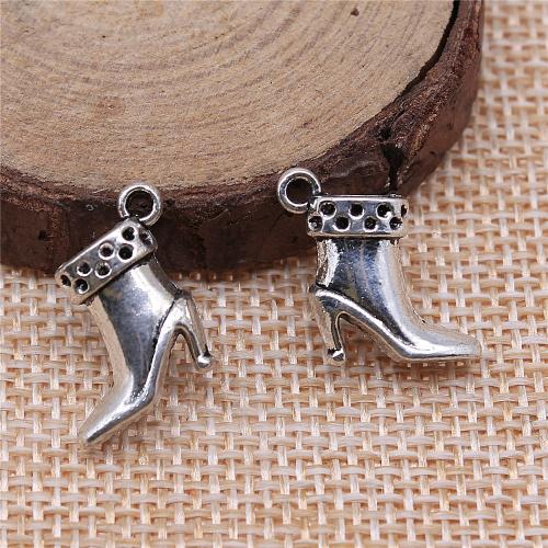 Zinc Alloy Shoes Pendants antique silver color plated vintage & fashion jewelry & DIY Sold By PC