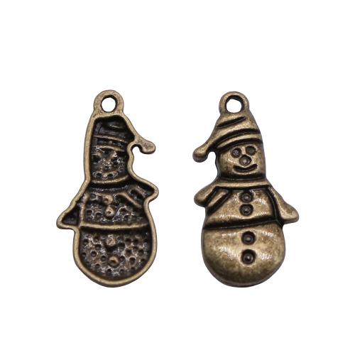 Tibetan Style Pendants, Snowman, plated, vintage & fashion jewelry & DIY, more colors for choice, 25x12mm, Sold By PC