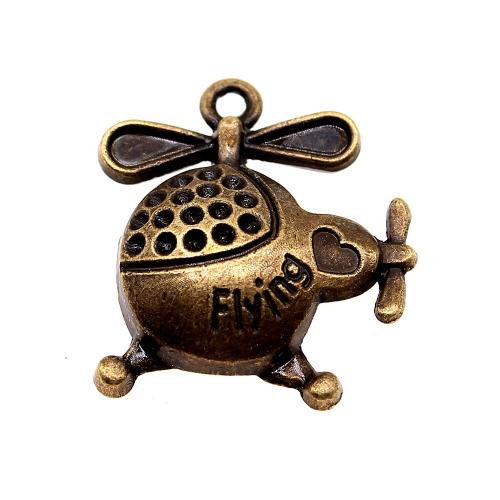 Vehicle Shaped Zinc Alloy Pendants Airplane plated vintage & fashion jewelry & DIY Sold By PC