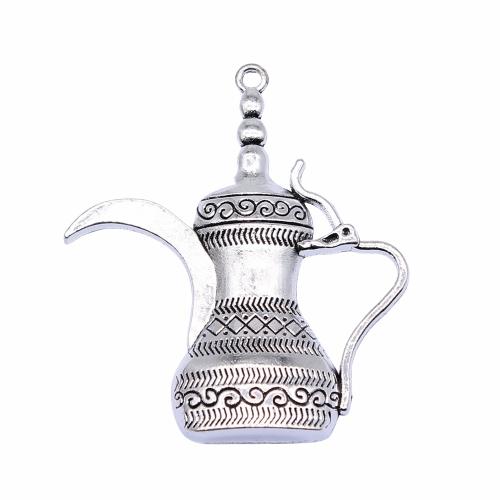Tibetan Style Pendants, Teapot, antique silver color plated, vintage & fashion jewelry & DIY, 46x41mm, Sold By PC