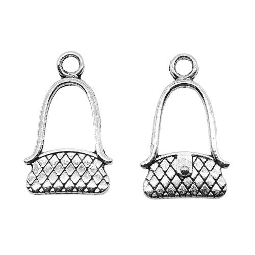 Tibetan Style Handbag Pendants, antique silver color plated, vintage & fashion jewelry & DIY, 12x20mm, Sold By PC