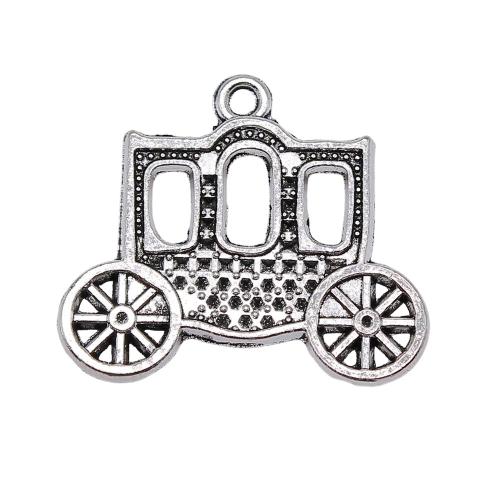 Tibetan Style Pendants, Carriage, antique silver color plated, vintage & fashion jewelry & DIY, 30x27mm, Sold By PC