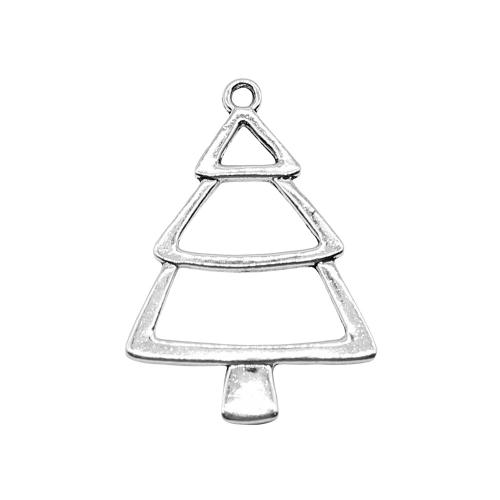 Zinc Alloy Pendants Christmas Tree antique silver color plated vintage & fashion jewelry & DIY & hollow Sold By PC