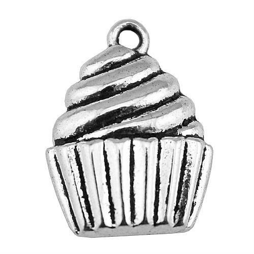 Tibetan Style Pendants, Cake, antique silver color plated, vintage & fashion jewelry & DIY, 20x15mm, Sold By PC