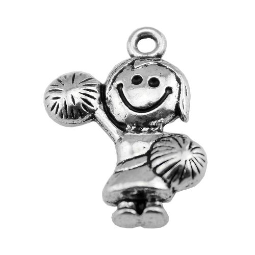 Zinc Alloy Pendants Girl antique silver color plated vintage & fashion jewelry & DIY Sold By PC