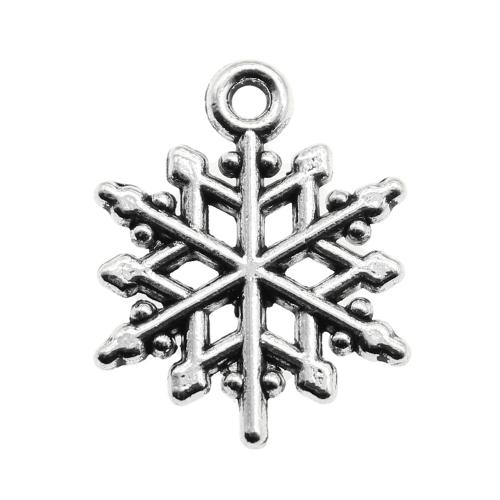 Tibetan Style Pendants, Snowflake, antique silver color plated, vintage & fashion jewelry & DIY, 20x16mm, Sold By PC