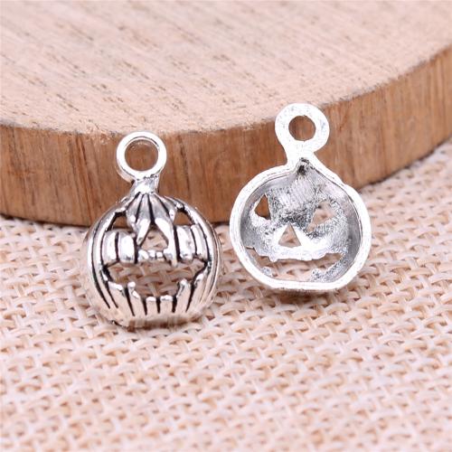 Tibetan Style Pendants, Pumpkin, antique silver color plated, vintage & fashion jewelry & DIY & hollow, 16x12mm, Sold By PC