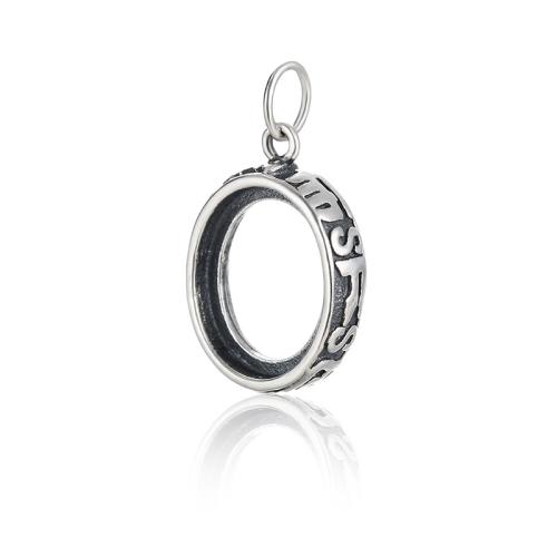 925 Sterling Silver Pendant Open Back Setting, DIY, Sold By PC
