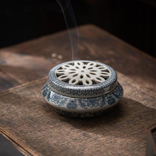 Porcelain Incense Burner, handmade, for home and office & durable, 118x58mm, Sold By PC