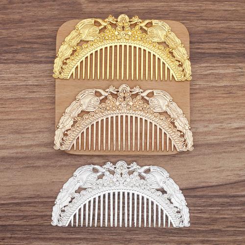 Decorative Hair Combs Zinc Alloy plated DIY nickel lead & cadmium free Sold By Bag