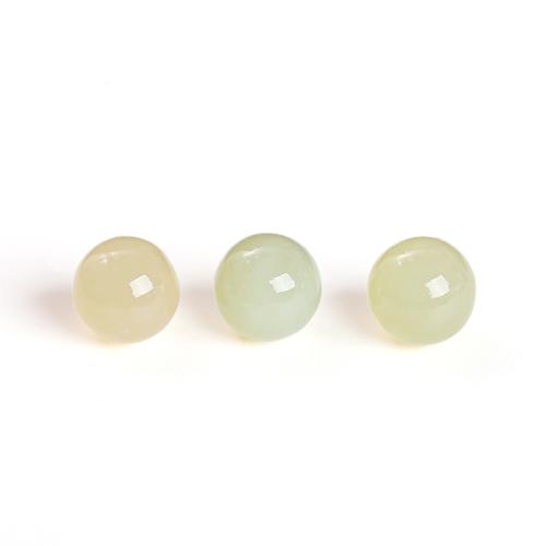 Natural Jade Beads Hetian Jade Round polished DIY  Sold By PC
