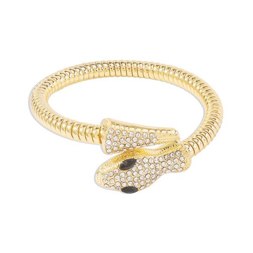 Bijoux de bracelet en alliage de zinc, bijoux de mode & pour femme & avec strass, plus de couleurs à choisir, Diamètre intérieur:Environ 65mm, Vendu par PC
