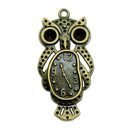 Zinc Alloy Animal Pendants Owl antique bronze color plated vintage & fashion jewelry & DIY Sold By PC