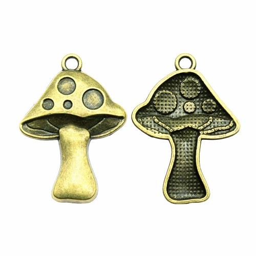 Tibetan Style Pendants, mushroom, plated, vintage & fashion jewelry & DIY, more colors for choice, 40x29mm, Sold By PC
