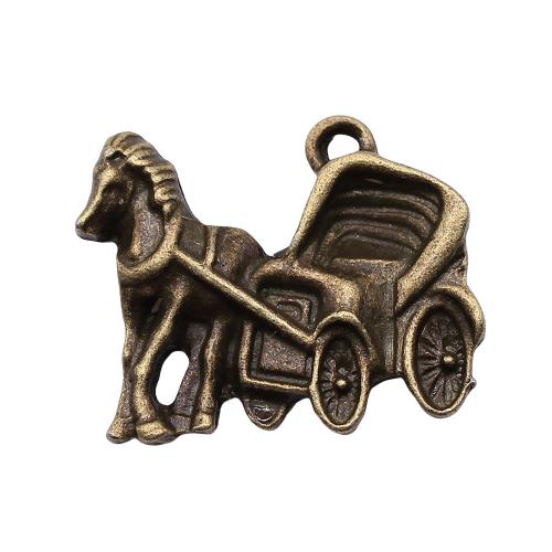 Vehicle Shaped Tibetan Style Pendants, Carriage, antique bronze color plated, vintage & fashion jewelry & DIY, 17x22mm, Sold By PC