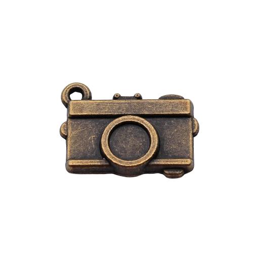 Pingentes de liga de zinco, câmera, banho de cor bronze antigo, Vintage & joias de moda & DIY, 17x12mm, vendido por PC