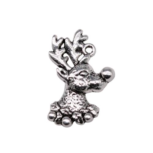 Zinc Alloy Animal Pendants Deer plated vintage & fashion jewelry & DIY Sold By PC