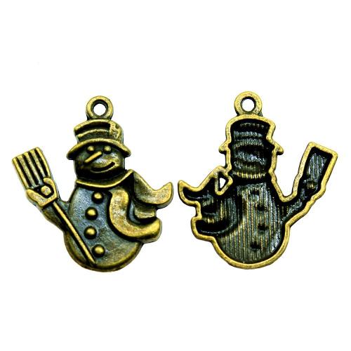 Tibetan Style Pendants, Snowman, antique bronze color plated, vintage & fashion jewelry & DIY, 29x25mm, Sold By PC