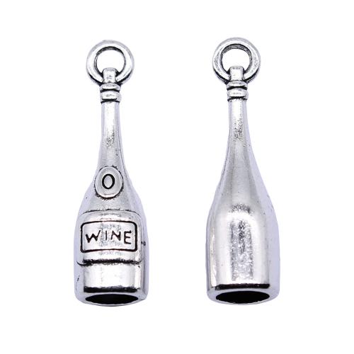 Tibetan Style Pendants, Winebottle, antique silver color plated, vintage & fashion jewelry & DIY, 8x27mm, Sold By PC