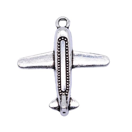 Vehicle Shaped Zinc Alloy Pendants Airplane antique silver color plated vintage & fashion jewelry & DIY Sold By PC