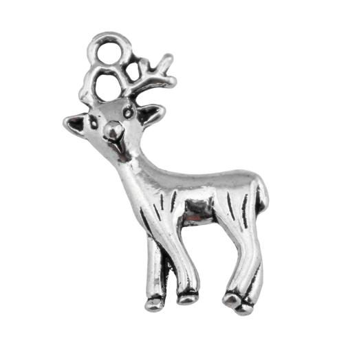 Zink Alloy Animal Hängen, Deer, antik silver pläterad, Vintage & mode smycken & DIY, 23x20mm, Säljs av PC