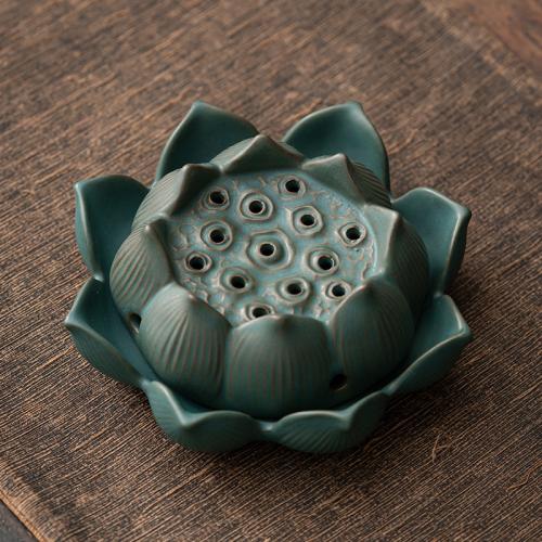 Porcelain Incense Burner, Lotus, handmade, for home and office & durable, more colors for choice, 140x53mm, Sold By PC