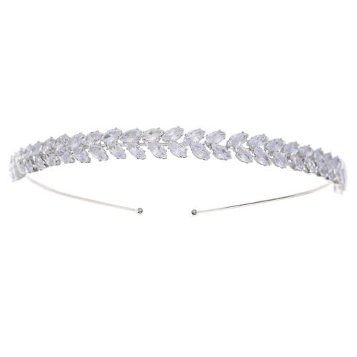 Bridal Tiaras Zinc Alloy fashion jewelry & for woman & with rhinestone silver color Sold By PC
