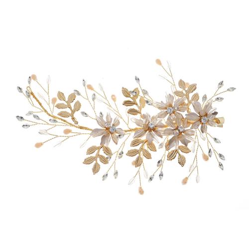 Clipes de bico, cobre, with cristal, joias de moda & para mulher & com strass, dourado, 210x115mm, vendido por PC