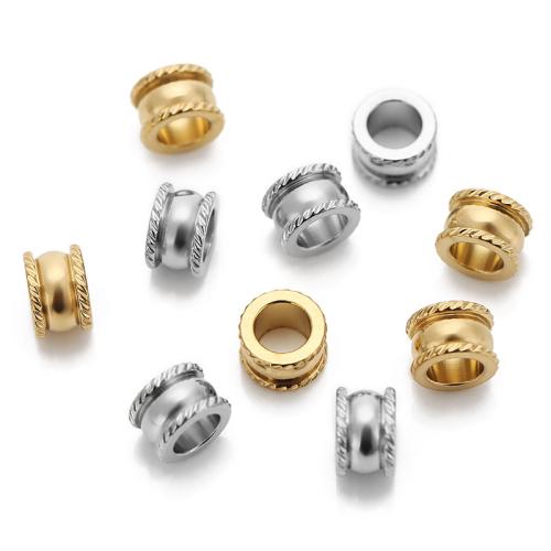 Edelstahl-Perlen mit großem Loch, 304 Edelstahl, DIY, keine, 8x5mm, 20PCs/Tasche, verkauft von Tasche