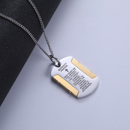 Stainless Steel Jewelry Necklace 304 Stainless Steel with 5cm extender chain hand polished fashion jewelry & Unisex Length Approx 45 cm Sold By PC